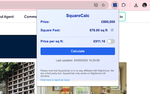 SquareCalc  from Chrome web store to be run with OffiDocs Chromium online