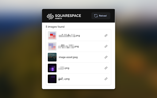 Squarespace Assets  from Chrome web store to be run with OffiDocs Chromium online