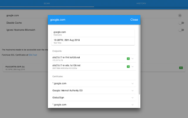 Alat SSLTrust daripada kedai web Chrome untuk dijalankan dengan OffiDocs Chromium dalam talian