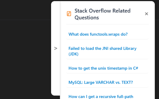 StackBar  from Chrome web store to be run with OffiDocs Chromium online