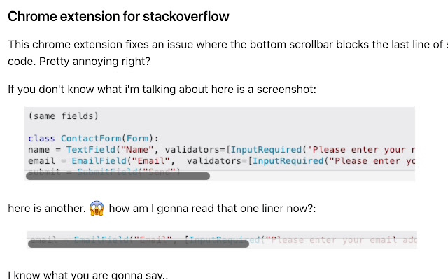 Stack Overflow Padding  from Chrome web store to be run with OffiDocs Chromium online