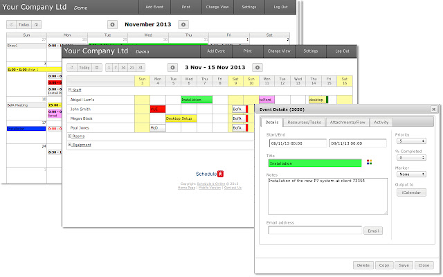 Staff Planning Scheduling Schedule it Pro  from Chrome web store to be run with OffiDocs Chromium online