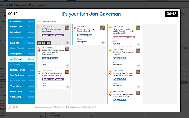 StandApp for JIRA  from Chrome web store to be run with OffiDocs Chromium online