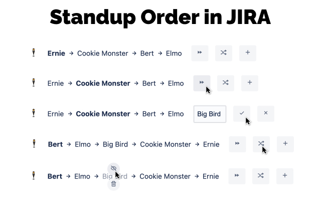 Standup order in JIRA  from Chrome web store to be run with OffiDocs Chromium online