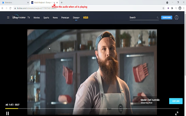 Star Ad Muter  from Chrome web store to be run with OffiDocs Chromium online