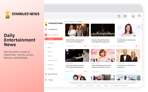 Starbuzz News  from Chrome web store to be run with OffiDocs Chromium online