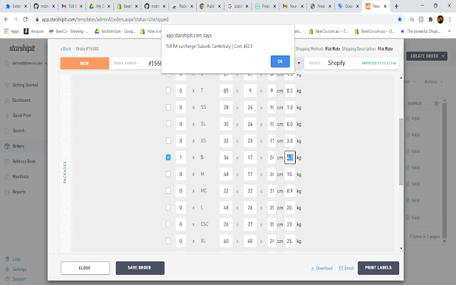 Starshipit Toll Remote Area Surcharge Finder  from Chrome web store to be run with OffiDocs Chromium online