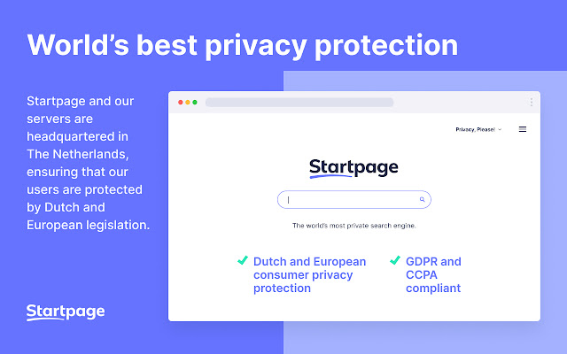 Startpage — Private Search Engine  from Chrome web store to be run with OffiDocs Chromium online