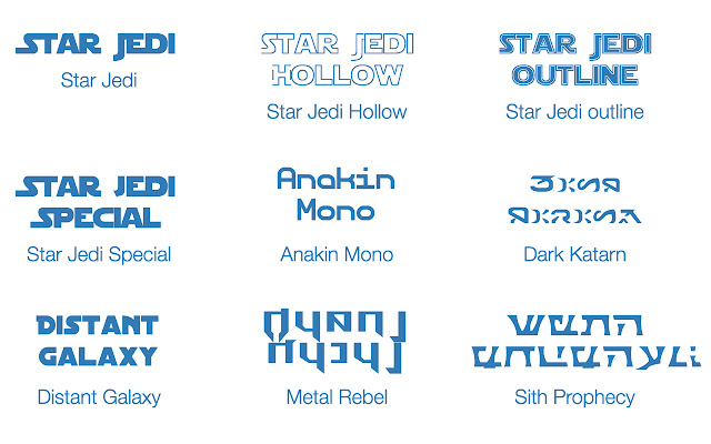 Star Wars Font  from Chrome web store to be run with OffiDocs Chromium online