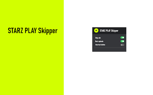 STARZ PLAY Skipper: skip ads  more  from Chrome web store to be run with OffiDocs Chromium online