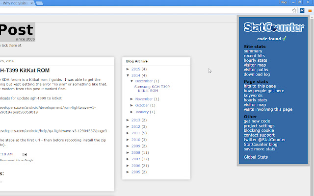 StatCounter Code Checker  from Chrome web store to be run with OffiDocs Chromium online