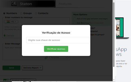 Staton Enterprises Bulk Message Sender  from Chrome web store to be run with OffiDocs Chromium online