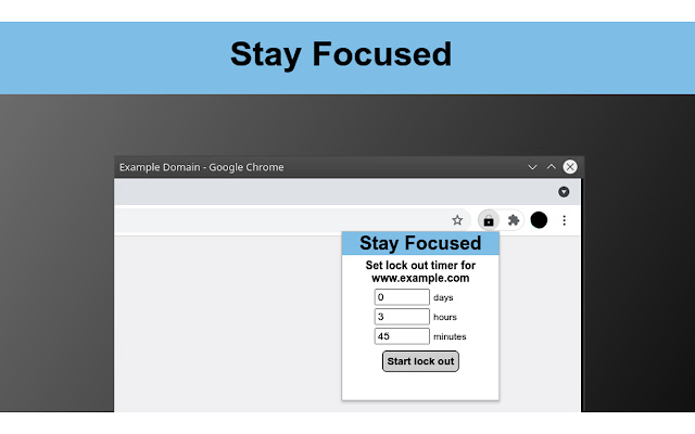 Stayed focused  from Chrome web store to be run with OffiDocs Chromium online
