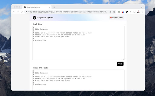 StayFocus：阻止网站并保持专注  from Chrome web store to be run with OffiDocs Chromium online