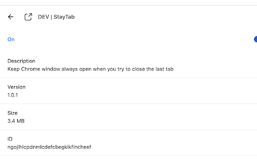 StayTab  from Chrome web store to be run with OffiDocs Chromium online