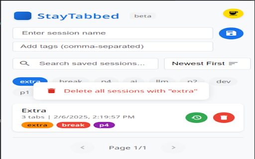 StayTabbed  from Chrome web store to be run with OffiDocs Chromium online