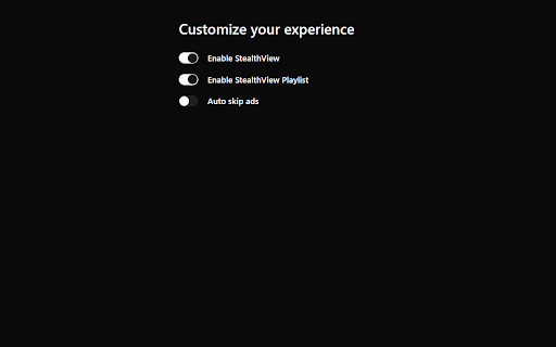 StealthView  from Chrome web store to be run with OffiDocs Chromium online