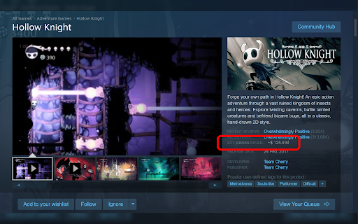 Steam Boxleiter Method Revenue Visualizer  from Chrome web store to be run with OffiDocs Chromium online