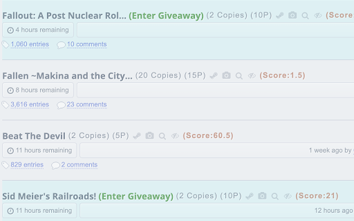 SteamGifts 助手  from Chrome web store to be run with OffiDocs Chromium online