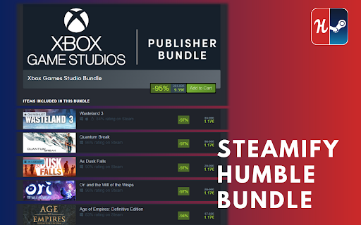 Steamify Humble Bundle  from Chrome web store to be run with OffiDocs Chromium online