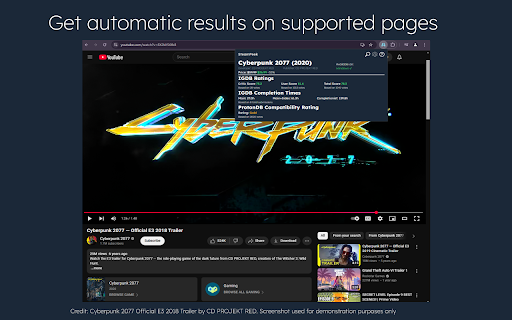 SteamLens  from Chrome web store to be run with OffiDocs Chromium online