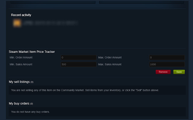 Steam Market Item Price Tracker  from Chrome web store to be run with OffiDocs Chromium online
