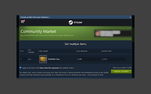 Steam Multisell  from Chrome web store to be run with OffiDocs Chromium online