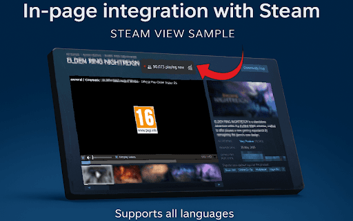 SteamPulse: Live Player Count  Trends  from Chrome web store to be run with OffiDocs Chromium online