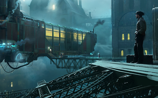 Steampunk Train Overhang  from Chrome web store to be run with OffiDocs Chromium online