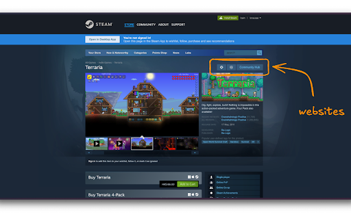 SteamRef  from Chrome web store to be run with OffiDocs Chromium online