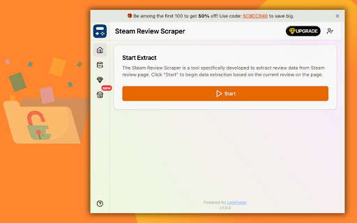 Steam Review Scraper  from Chrome web store to be run with OffiDocs Chromium online
