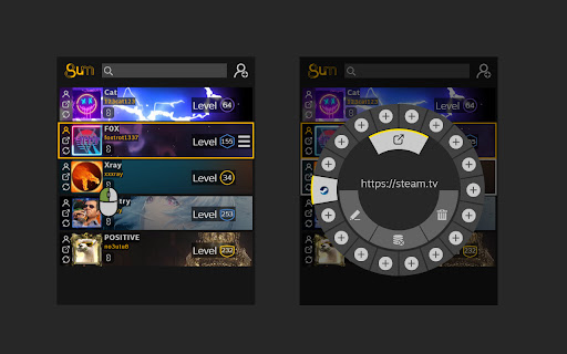 Steam User Manager  from Chrome web store to be run with OffiDocs Chromium online