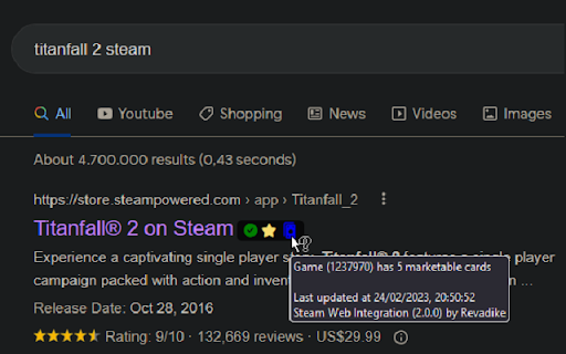Steam Web Integration from Chrome web store to be run with OffiDocs Chromium online Steam Web Integration from Chrome web store to be run with OffiDocs Chromium online