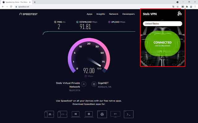 Stels VPN Free  Secure proxy  from Chrome web store to be run with OffiDocs Chromium online