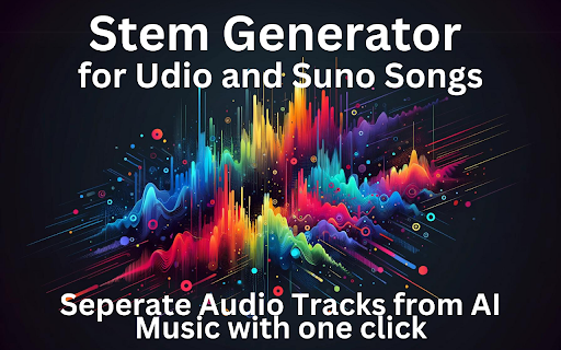 Stem Splitter for Udio and Suno Songs  from Chrome web store to be run with OffiDocs Chromium online