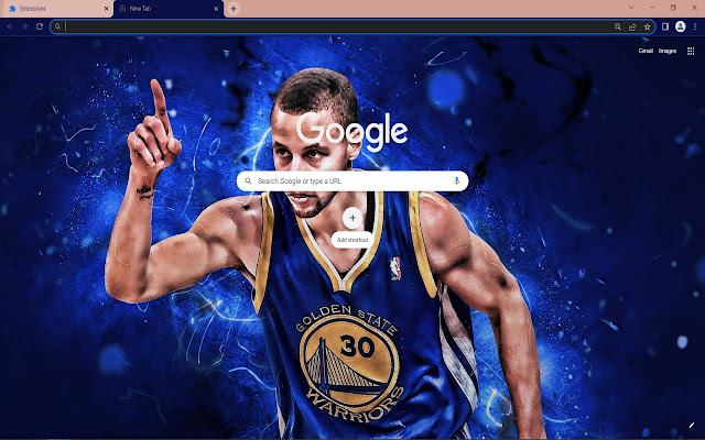 Stephen Curry (Warriors) Browser Theme  from Chrome web store to be run with OffiDocs Chromium online