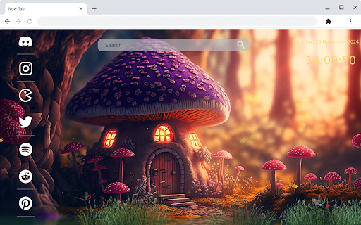 Step into a whimsical world with the Fairy Mushroom House live wallpaper.  from Chrome web store to be run with OffiDocs Chromium online