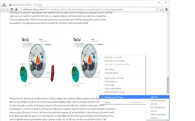 Stereoscopic 3D Viewer  from Chrome web store to be run with OffiDocs Chromium online