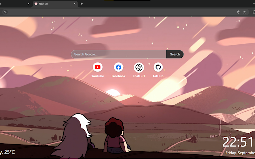 Steven Universe Sunset Scenery  from Chrome web store to be run with OffiDocs Chromium online