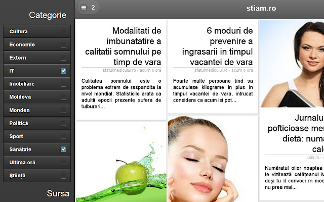 stiam.ro Stiri Romania ze sklepu internetowego Chrome do uruchomienia z OffiDocs Chromium online