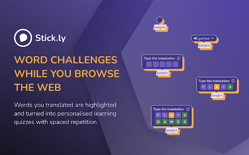 Stick.ly translate  learn  from Chrome web store to be run with OffiDocs Chromium online