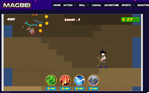 Stickman Archer Warrior Game  from Chrome web store to be run with OffiDocs Chromium online
