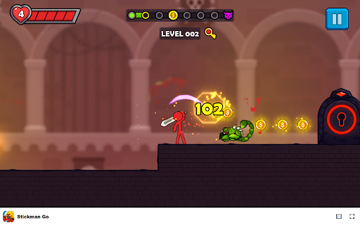 Stickman Go Game Experience High Speed Running Thrills!  from Chrome web store to be run with OffiDocs Chromium online
