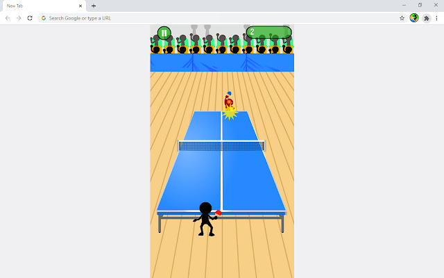 Stickman Ping Pong Sports Game  from Chrome web store to be run with OffiDocs Chromium online