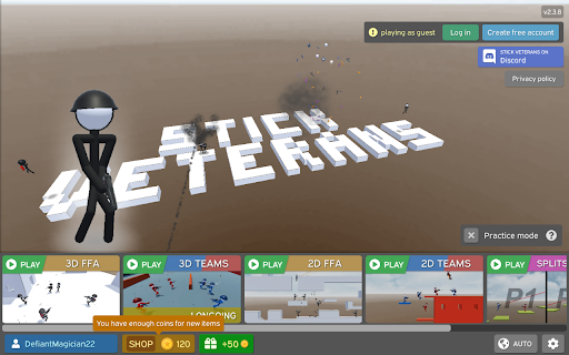 Stick Veterans Game Engage in Intense Stick Figure Combat!  from Chrome web store to be run with OffiDocs Chromium online