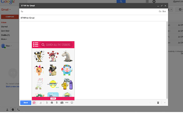 STKR for Gmail  from Chrome web store to be run with OffiDocs Chromium online