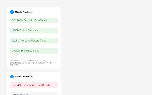 Stock Analysis Extension  from Chrome web store to be run with OffiDocs Chromium online