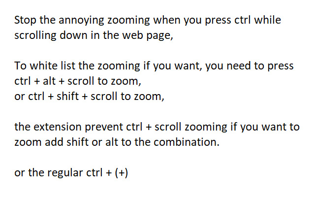 Stop annoying ctrl + scroll Zoom  from Chrome web store to be run with OffiDocs Chromium online