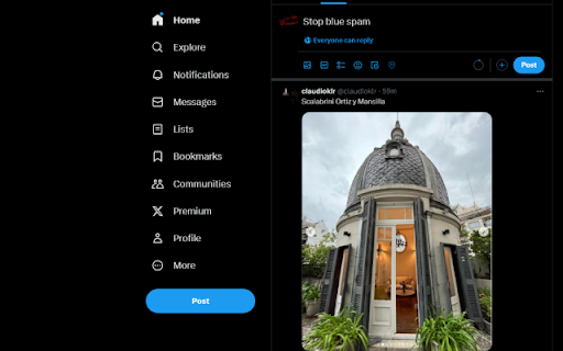 stop blue spam  from Chrome web store to be run with OffiDocs Chromium online