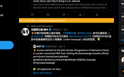Stop  Highlight Twitter Promoted Posts  from Chrome web store to be run with OffiDocs Chromium online